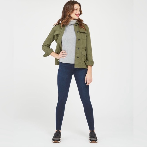 Spanx Jean-ish Ankle Leggings Pull-On Denim with Slimming Tummy Control Size M - Picture 3 of 15